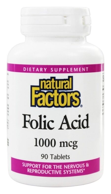 Ácido Fólico 1000 mcg. - 90 Tablets Natural Factors