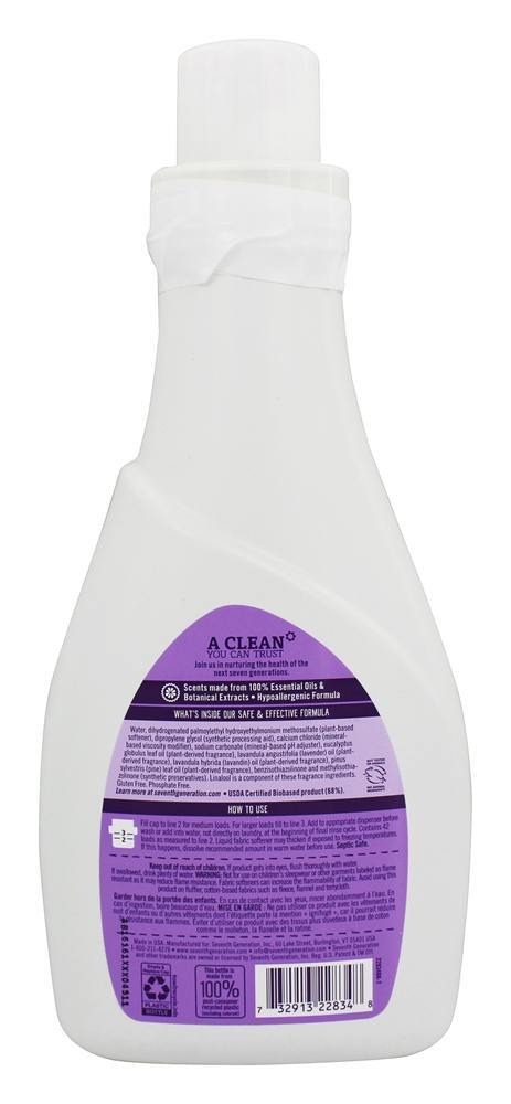 Eucalipto e alfazema azuis do amaciante líquido natural da tela - 32 fl. oz. Seventh Generation - Imagem 2