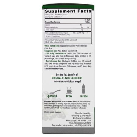 Original Sambucus - 8 fl. oz. Nature's Answer - Imagem 3