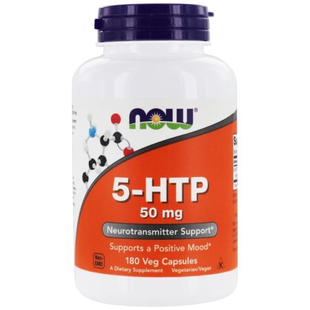 5-HTP Suporte para Neurotransmissores 50 mg. - 180 Cápsula (s) vegetal (s) NOW Foods