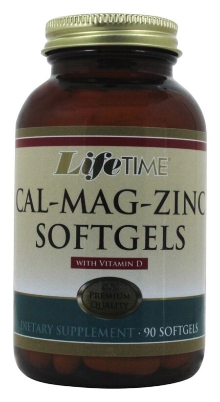 Zinco Magnésio Cálcio com Vitamina D - 90 Softgels LifeTime Vitamins