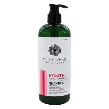 Shampoo de Fórmula Reparadora de Queratina - 14 fl. oz. Mill Creek Botanicals