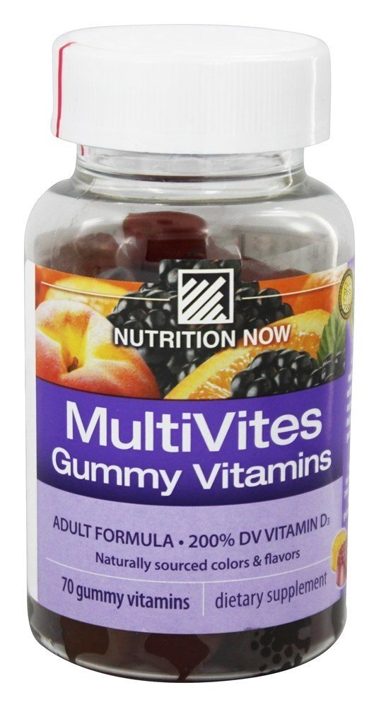 Múltiplas Vit Gomoso Vitaminas para Adultos - 70 Gummies Nutrition Now