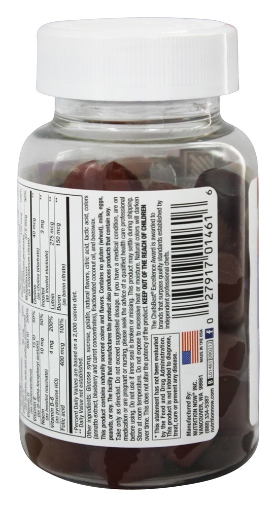 Múltiplas Vit Gomoso Vitaminas para Adultos - 70 Gummies Nutrition Now - Imagem 3