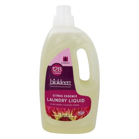 Líquido de Lavanderia à Base de Plantas 128 Carrega Essência Cítrica - 64 fl. oz. Biokleen