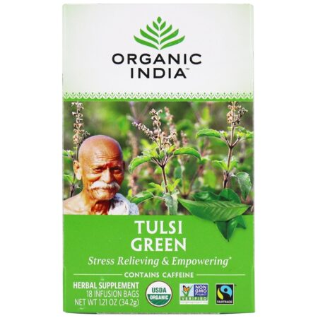 Chá Verde De Chá De Tulsi - 18 Saquinhos de Chá Organic India