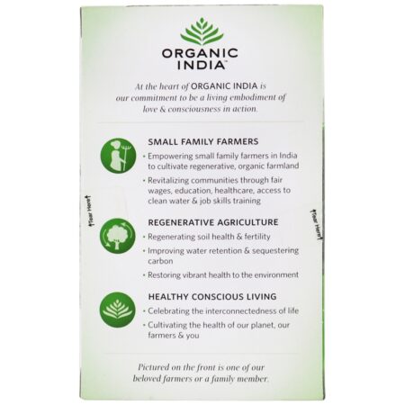 Chá Verde De Chá De Tulsi - 18 Saquinhos de Chá Organic India - Image 3