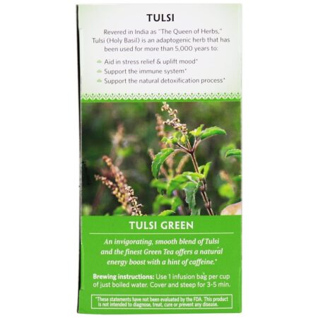 Chá Verde De Chá De Tulsi - 18 Saquinhos de Chá Organic India - Image 4