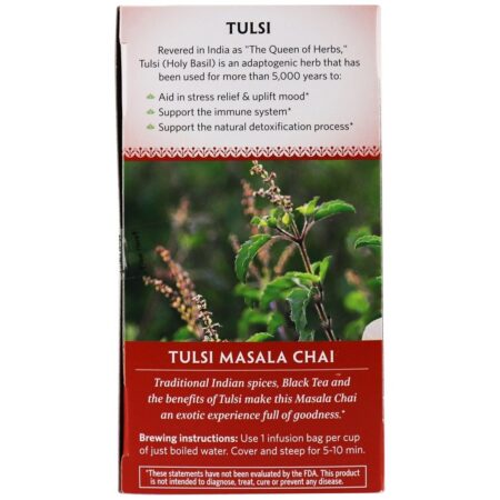 Tulsi Chá Masala Chai - 18 Saquinhos de Chá Organic India - Image 4