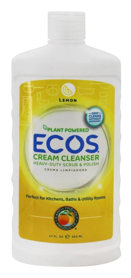 ECOS Creme Limpador Esfoliante Pesado & Polonês Limão Natural - 24 oz. Earth Friendly