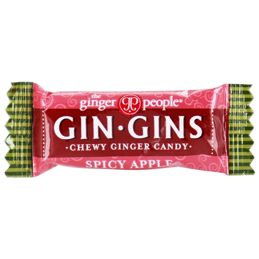 Gins Gins mastigáveis Gengibre Sabor de maçã picante - 3 oz. Ginger People - Imagem 3