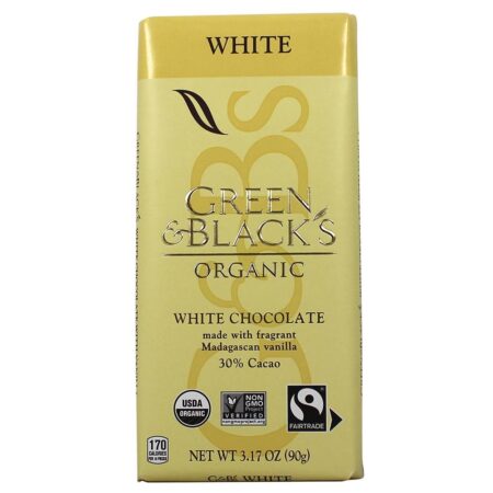 Barra de Chocolate Branco 30 % Cacao - 3.17 oz. Green & Black's Organic