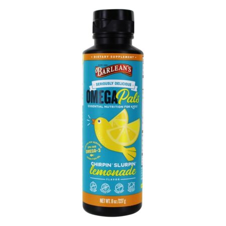 Omega Pals óleo de peixe para crianças Chirpin Slurpin Lemonade - 8 fl. oz. Barlean's