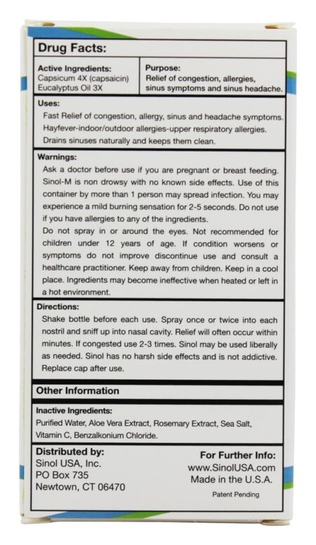 Sinol-M Spray Nasal Natural para Alergia - 15 ml. Sinol - Image 2