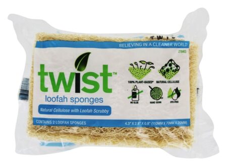 Esponjas de Loofah Baseadas em Plantas - Pacote 2 Twist