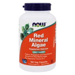 Algas Minerais Vermelhas Cálcio Vegetariano - Cápsulas vegetarianas 180 NOW Foods