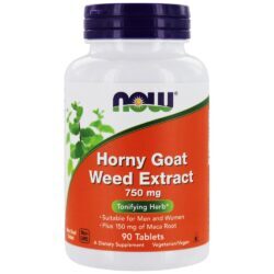 Extrato de Epimedium 750 mg. - 90 Tablets NOW Foods