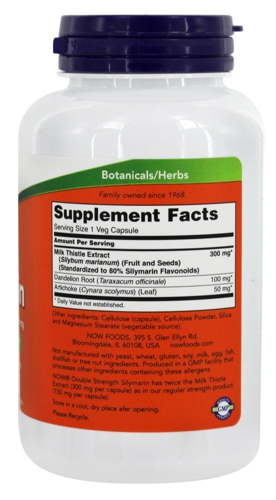 Extrato de Cardo Leite de Silimarina 300 mg. - 200 Cápsula (s) vegetal (s) NOW Foods - Imagem 2