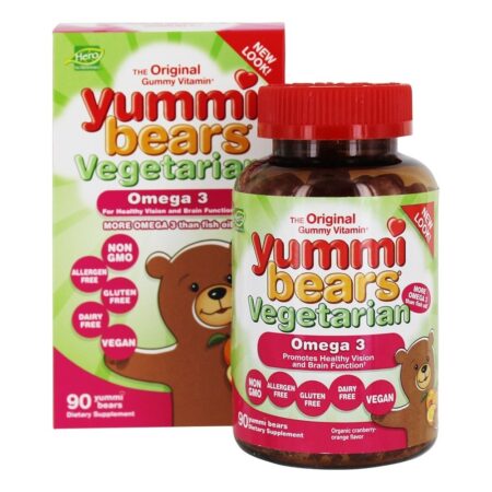 Yummi Bears Omega 3 Infantil Sem Peixe - 90 Gummies Hero Nutritionals Products