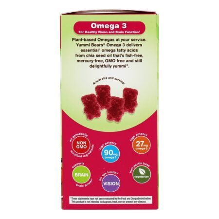 Yummi Bears Omega 3 Infantil Sem Peixe - 90 Gummies Hero Nutritionals Products - Image 5