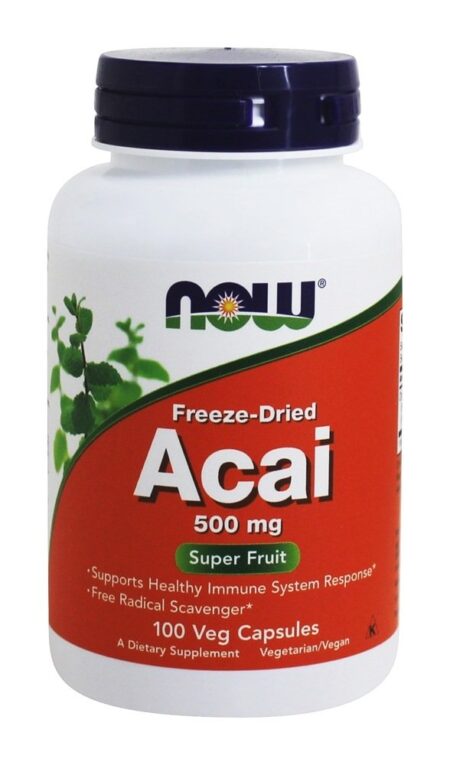 Açaí liofilizado 500 mg . - 100 Cápsula (s) vegetal (s) NOW Foods