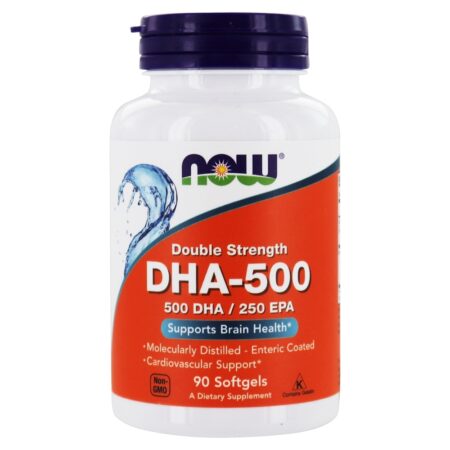 Força dobro de DHA-500 - 90 Softgels NOW Foods