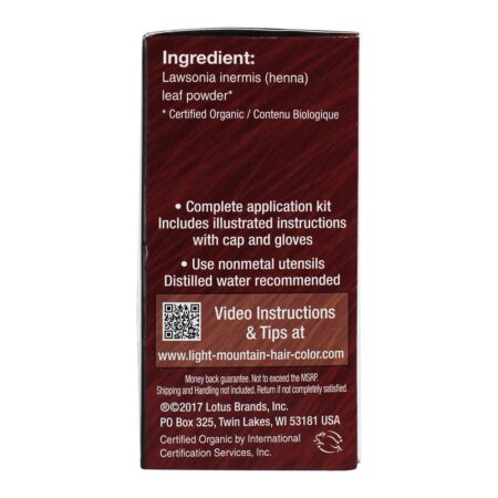 Cor do cabelo e condicionador Kit Red - 4 oz. Light Mountain Natural - Image 2