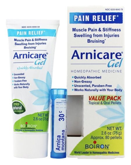 Arnicare Creme com Arnica 30C Tube Value Pack Alívio da Dor Homeopática - 2 Contagem Boiron