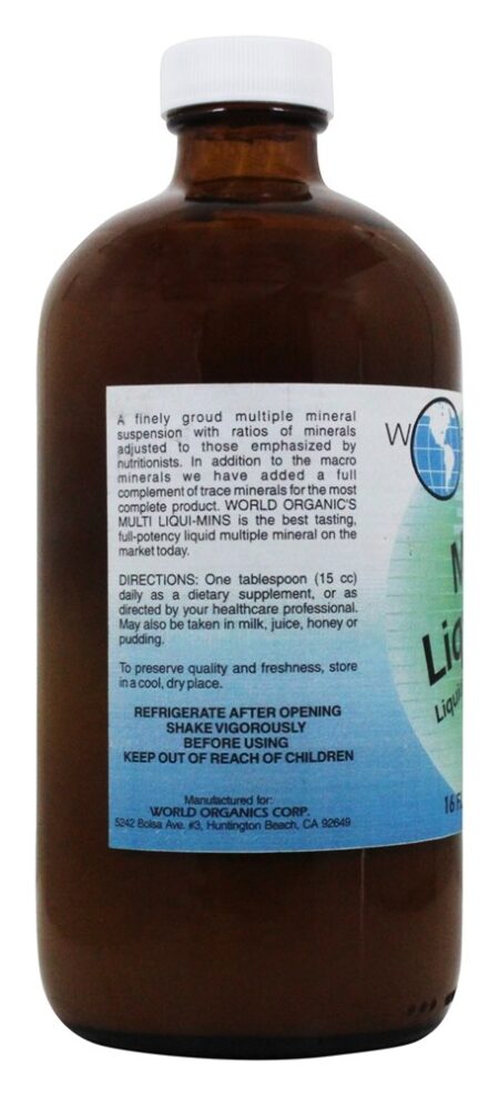 Múltiplas Liqui Min Líquido Mineral Suspensão - 16 fl. oz. World Organic - Image 3