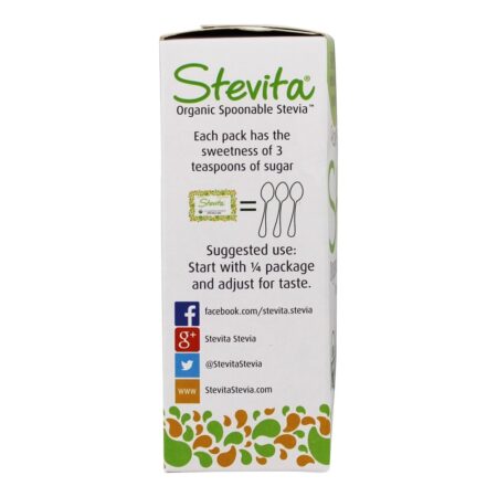 Adoçante de Stevia Orgânico Spoonable - 50 Pacotes (s) Stevita - Image 3