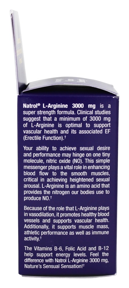 L-Arginina 3000 mg. - 90 Tablets Natrol - Imagem 4