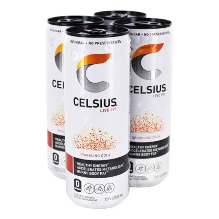 Live Fit Fitness Drink Espumante Cola - 4 Can (es) Celsius