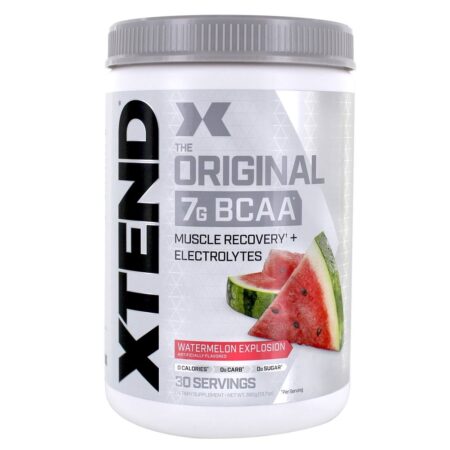 Xtend The Original BCAA Muscle Recovery + Eletrólitos em Pó 30 Porções de Melancia Explosão - 13.7 oz. Scivation