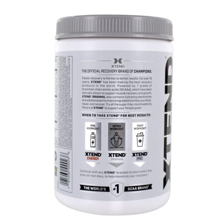 Xtend The Original BCAA Muscle Recovery + Eletrólitos em Pó 30 Porções de Melancia Explosão - 13.7 oz. Scivation - Image 3