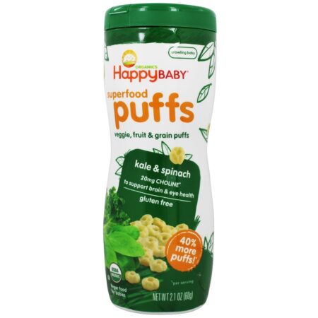 Feliz Puffs Orgânico Superfood Verduras - 2.1 oz. Happy Family