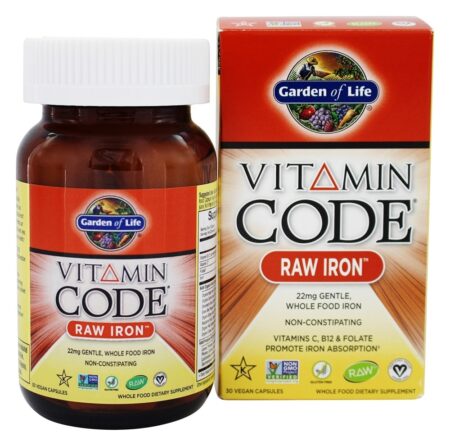 Vitamin Code Ferro Puro 22 mg. - Cápsulas vegetarianas 30 Garden of Life