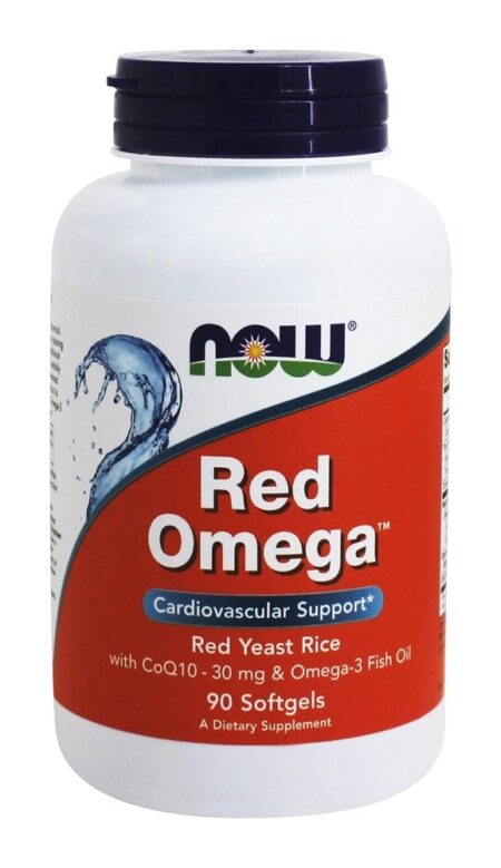 Red Omega Arroz vermelho com levedura CoQ10 - 90 Softgels NOW Foods