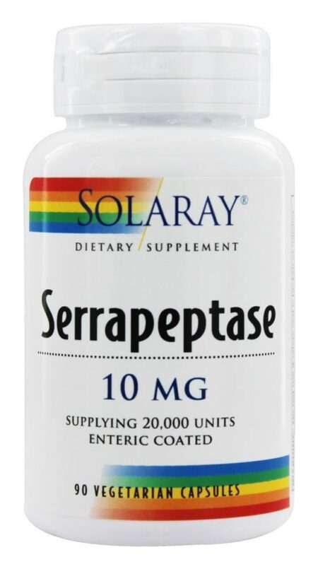 Serrapeptase Entra Coated 10 mg. - Cápsulas vegetarianas 90 Solaray