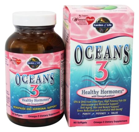 Oceanos 3 Hormônios Saudáveis com Ômega-Xantina - 90 Softgels Garden of Life