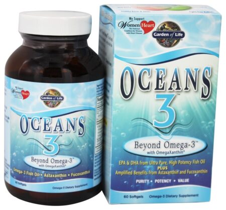 Oceanos 3 Além de Omega - 3 com OmegaXanthin - 60 Softgels Garden of Life