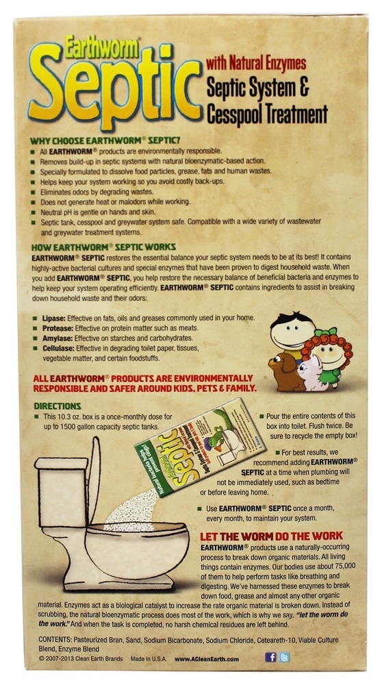 Tratamento de Sistema Séptico Seguro para Famílias e Cesspool Cleaner - 10.3 fl. oz. Earthworm - Imagem 2