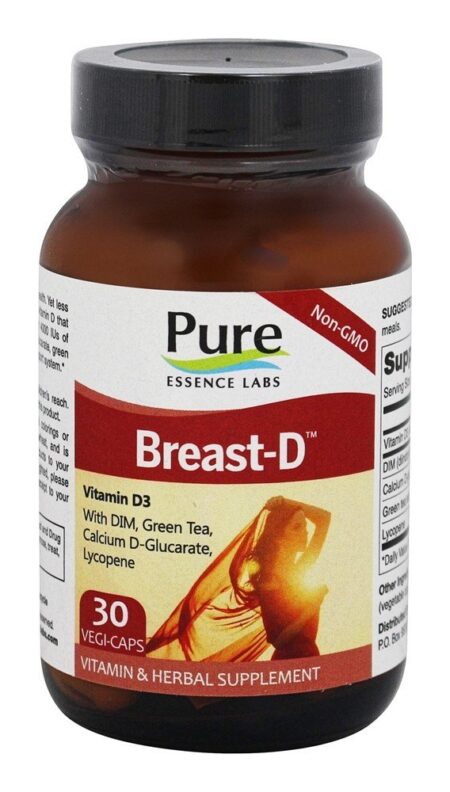 Breast-D Para Saúde Mamária 4000 UI - Cápsulas 30 Pure Essence Labs