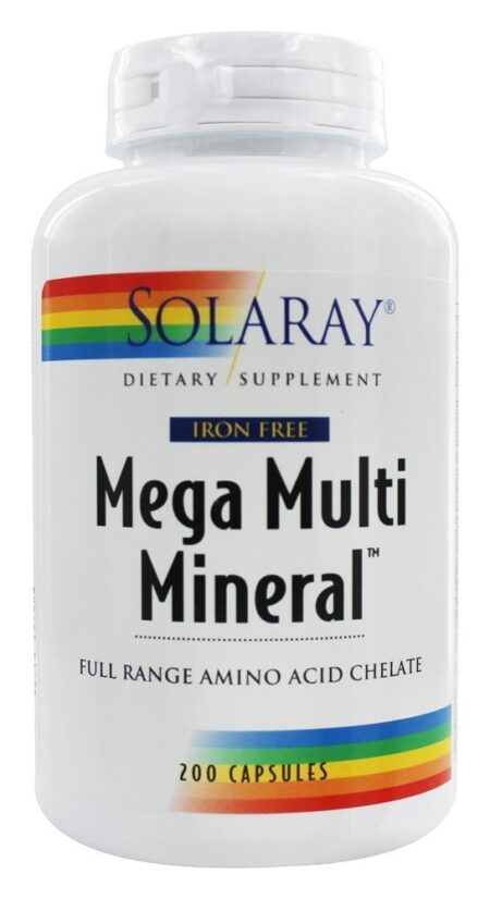 Mega Múltiplas Mineral Ferro-Livre - Cápsulas 200 Solaray