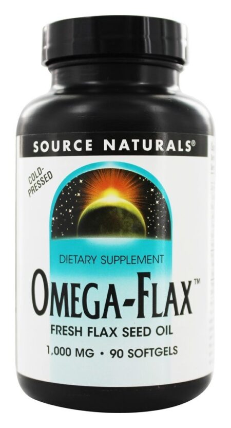 Omega - Óleo de semente de linho fresco 1000 mg. - 90 Softgels Source Naturals