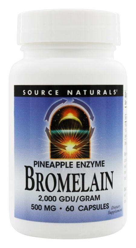 Enzima de abacaxi com bromelina 2000 GDU / Gram 500 mg. - Cápsulas 60 Source Naturals