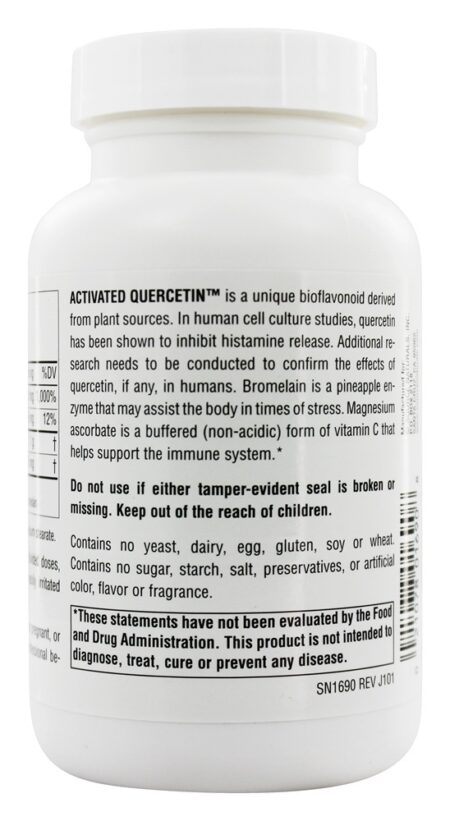 Complexo Bioflavonóide Quercetina Ativado - Cápsulas 100 Source Naturals - Image 3