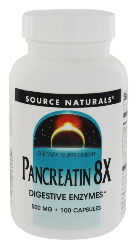 Pancreatina 8X Enzimas Digestivas 500 mg. - Cápsulas 100 Source Naturals