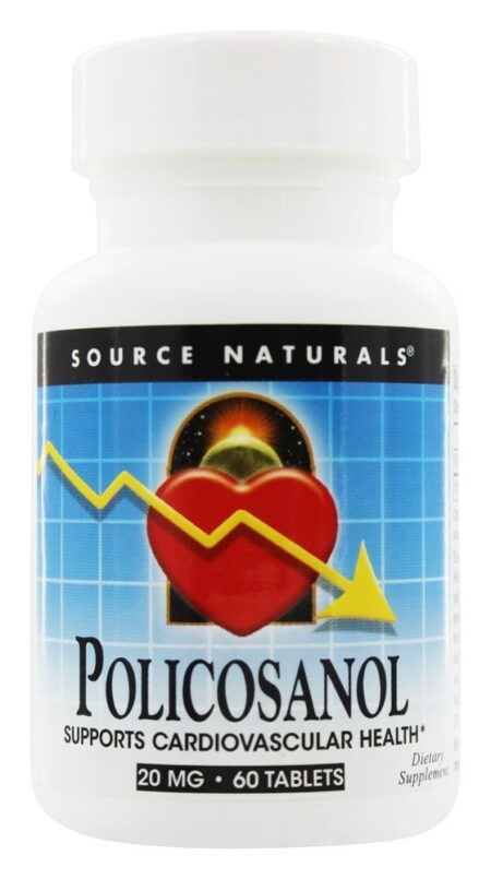 Policosanol Suporta Saúde Cardiovascular 20 mg. - 60 Tablets Source Naturals