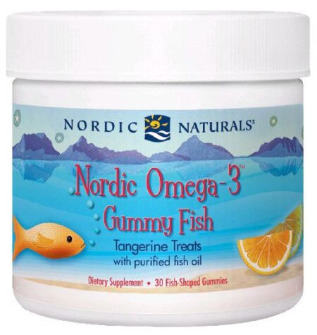 Nórdica Omega - 3 Deleites de tangerina de peixe gomoso - 30 Gummies Nordic Naturals