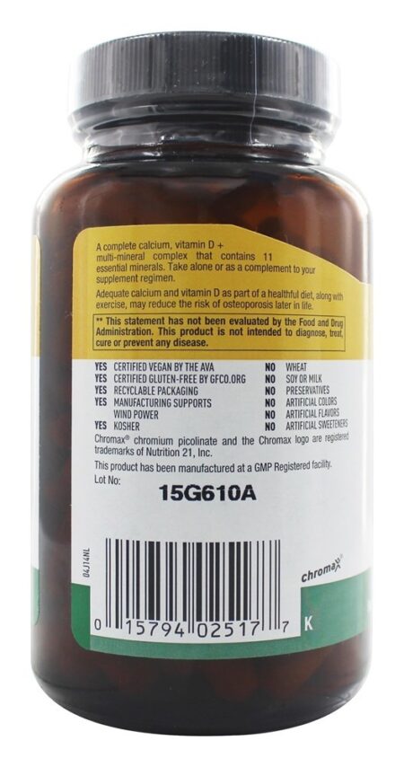 Total Mins Complexo Multi-Mineral com Boro e Vitamina D Sem Ferro - Cápsulas vegetarianas 150 Country Life - Image 3